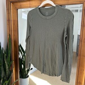 Aerie Real Soft Ribbed Green Long Sleeve